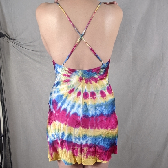 Tie dye silk slip dress Victoria's secret small - Picture 4 of 7